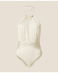 Twinset - One-Piece Swimsuit With Crochet Brooch - Lyst