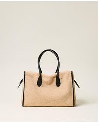 Twinset - Faux Fur Bowler Bag - Lyst