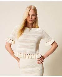 Twinset - Jumper With Ruffles - Lyst