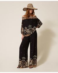 Twinset - Printed Georgette Blouse - Lyst