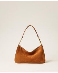 Twinset - 'Liliane' Medium Suede Bag With Rings - Lyst