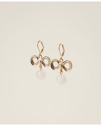 Twinset - Earrings With Rhinestones And Logo - Lyst
