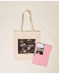 Twinset - Twill Tote Bag With Print - Lyst