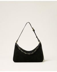 Twinset - Liliane Suede Bag With Woven Pattern - Lyst