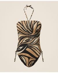 Twinset - One-Piece Swimsuit With Lurex And Print - Lyst