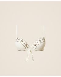 Twinset - Embroidered Push-Up Bikini Top - Lyst