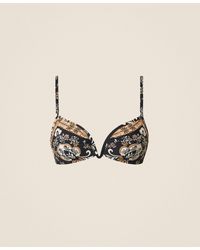 Twinset - Padded Triangle Bikini Top With Print - Lyst