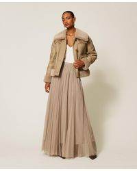 Twinset - Long Tulle Skirt With Lurex - Lyst