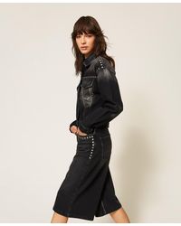 Twinset - Denim Jacket With Studs - Lyst