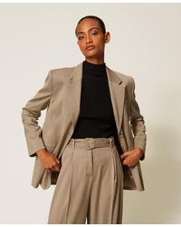 Twinset - Matte Satin Blazer - Lyst