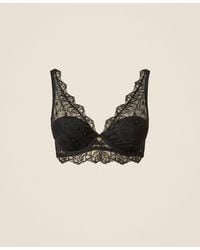 Twinset - Embroidered Tulle Bralette With Bows - Lyst