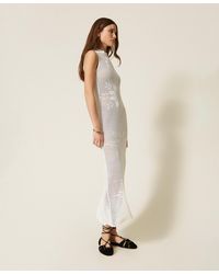 Twinset - Long Floral Knit Dress - Lyst