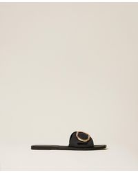 Twinset - Slides With Logo Buckle - Lyst