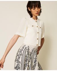 Twinset - Knitted Cardigan With Metal Buttons - Lyst