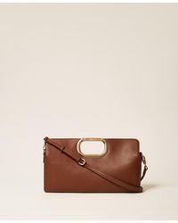 Twinset - Lila Clutch Bag With Logo Handle - Lyst