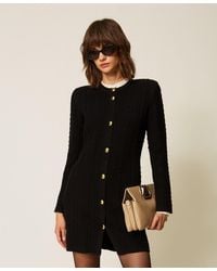 Twinset - Short Cardigan Dress With Metal Buttons - Lyst