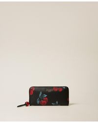 Twinset - Zip Around Wallet With Cherry Print - Lyst