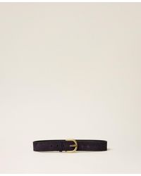 Twinset - Suede Belt With Logo - Lyst
