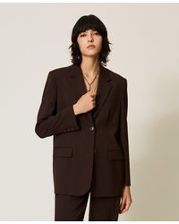 Twinset - Matte Satin Blazer - Lyst