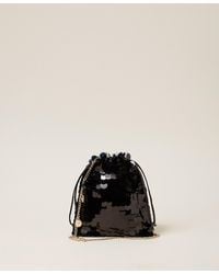 Twinset - Satin Clutch With Sequins - Lyst