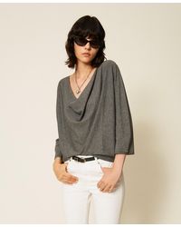 Twinset - Maxi Pull Double Usage - Lyst