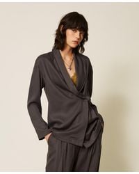 Twinset - Satin Blazer - Lyst