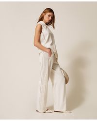 Twinset - Recycled Crêpe De Chine Trousers - Lyst