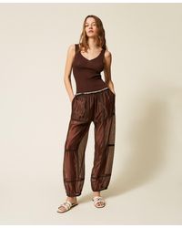 Twinset - Knit Top With Ruffles - Lyst