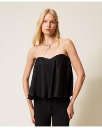 Twinset - Satin Bustier Top - Lyst