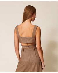 Twinset - Glen Plaid Top - Lyst