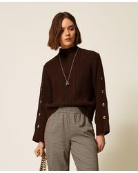Twinset - Jumper With Metal Buttons - Lyst