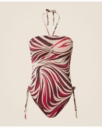 Twinset - One-Piece Swimsuit With Lurex And Print - Lyst
