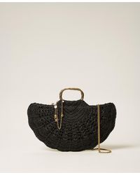 Twinset - Crochet Raffia Shoulder Bag - Lyst