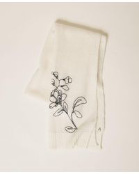Twinset - Knitted Scarf With Floral Embroidery - Lyst