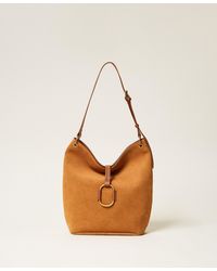 Twinset - Suede Hobo Bag, "Bubinga Wood" - Lyst