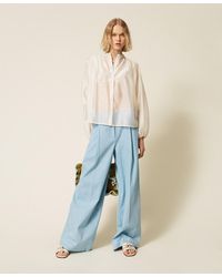 Twinset - Palazzo Trousers With Pleats - Lyst