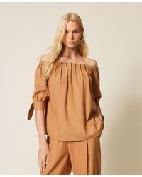 Twinset - Lurex Pinstripe Blouse - Lyst