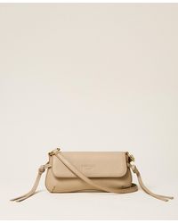 Twinset - Leather Shoulder Bag With Flap - Lyst