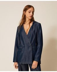 Twinset - Chambray Blazer - Lyst