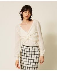 Twinset - Pull-Boléro Double Usage Avec Finition Croisée - Lyst