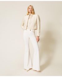Twinset - Cotton Bull Flared Trousers - Lyst