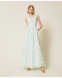 Twinset - Long Pleated Tulle Dress - Lyst