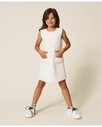 Twinset - Short Baby's Dress With Bows And Velvet Details - Lyst