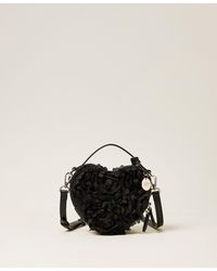 Twinset - Heart-Shaped Shoulder Bag With Flowers - Lyst