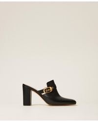 Twinset - Leather Mules With Buckle - Lyst