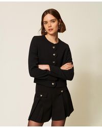 Twinset - Crêpe Shorts With Heart-Shaped Buttons - Lyst