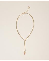Twinset - Choker With Stone And Logo - Lyst