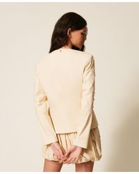 Twinset - Poplin Blazer With Embroidery - Lyst