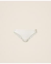 Twinset - Charmeuse And Embroidered Tulle Brazilian Briefs - Lyst
