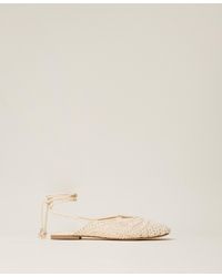 Twinset - Crochet Ballet Mules - Lyst